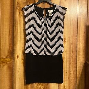 Black and White Chevron Dress